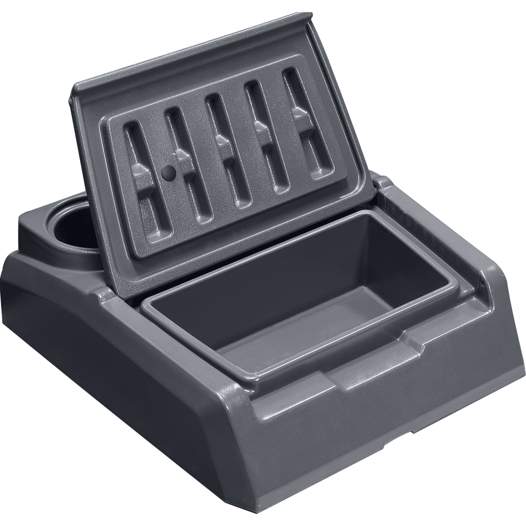 bass boat storage console and step in charcoal