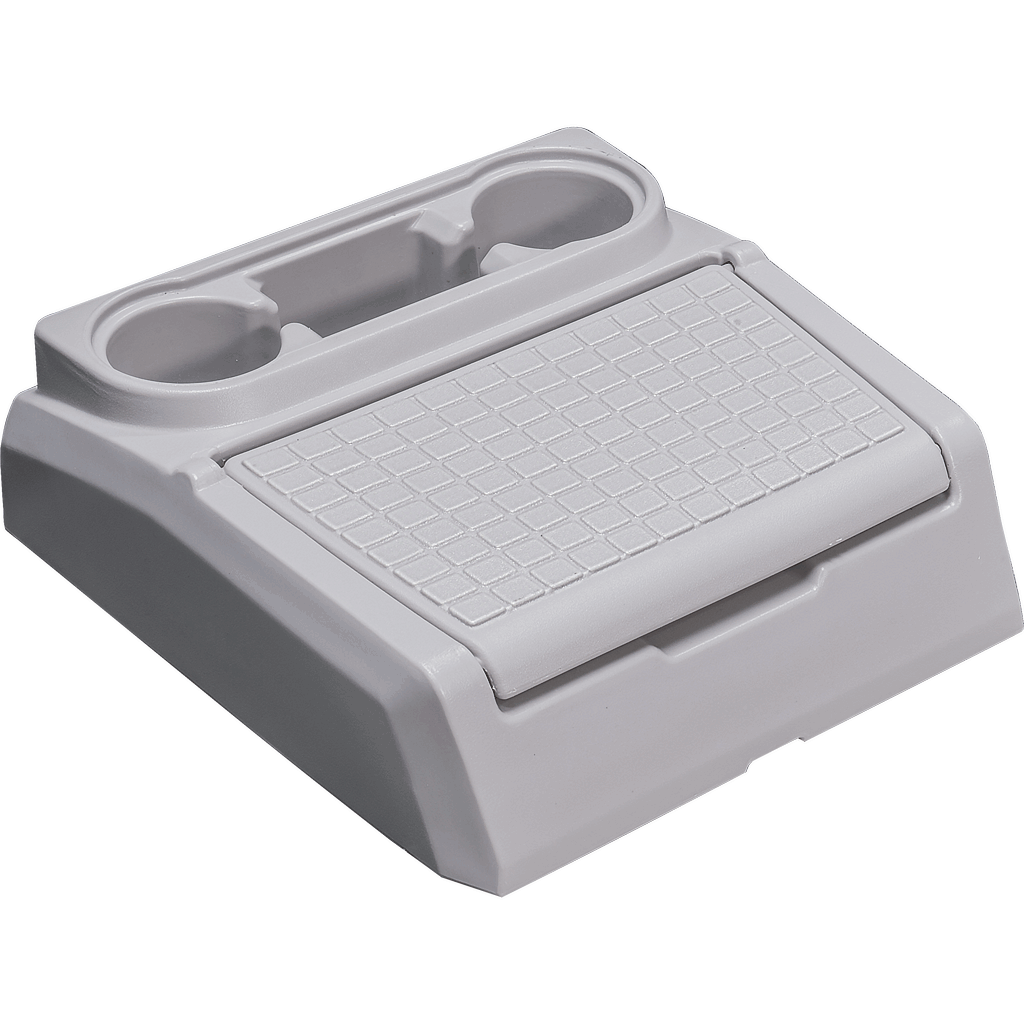 gray bass boat center storage console and step