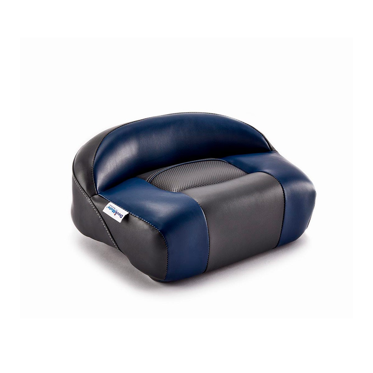 Lean Pro Pedestal Mount Casting Boat Bike Seat Charcoal Blue Marine Grade Vinyl for sale #color_charcoal & blue