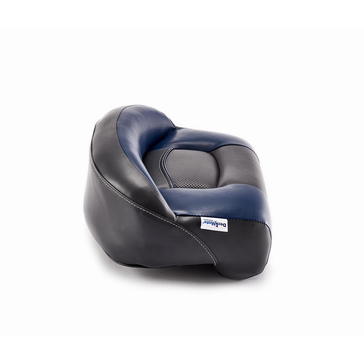 Lean Pro Pedestal Mount Casting Boat Bike Seat Charcoal Blue Marine Grade Vinyl for sale #color_charcoal & blue