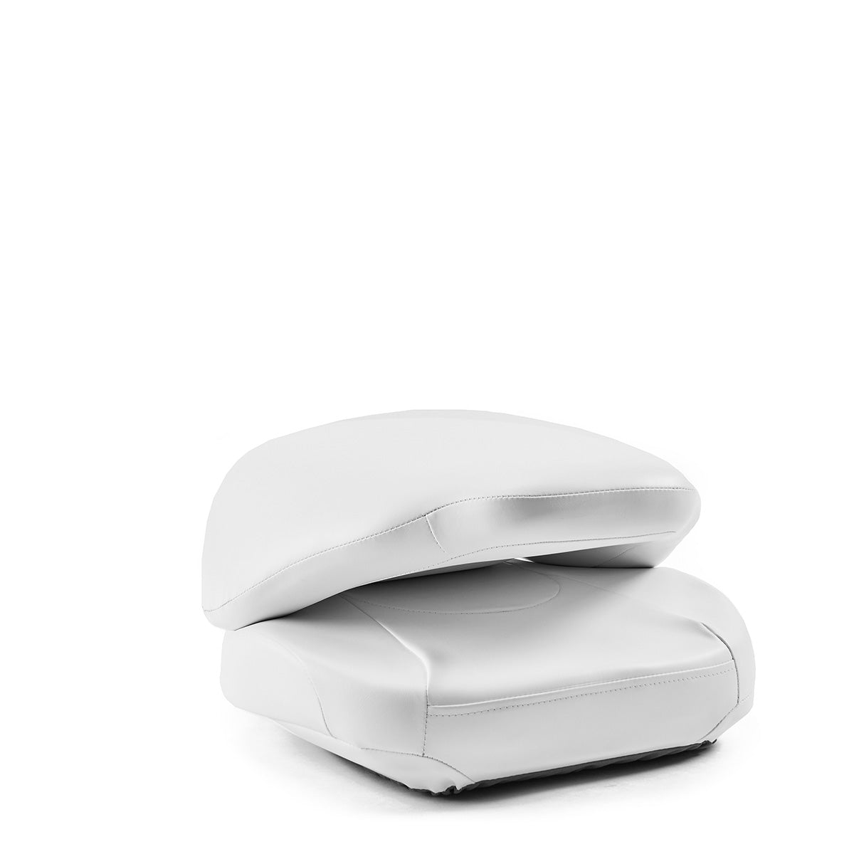 DeckMate High Back Sport Cushion Fishing Boat Seat White Marine Grade Vinyl for sale #color_white