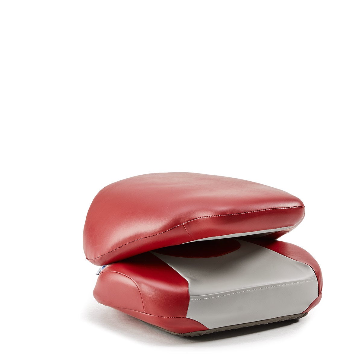 DeckMate High Back Sport Cushion Fishing Boat Seat Gray Red Marine Grade Vinyl for sale #color_gray & red