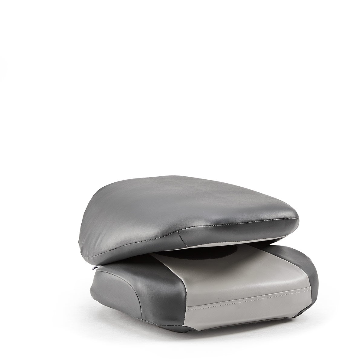 DeckMate High Back Sport Cushion Fishing Boat Seat Charcoal Gray Marine Grade Vinyl for sale #color_charcoal & gray