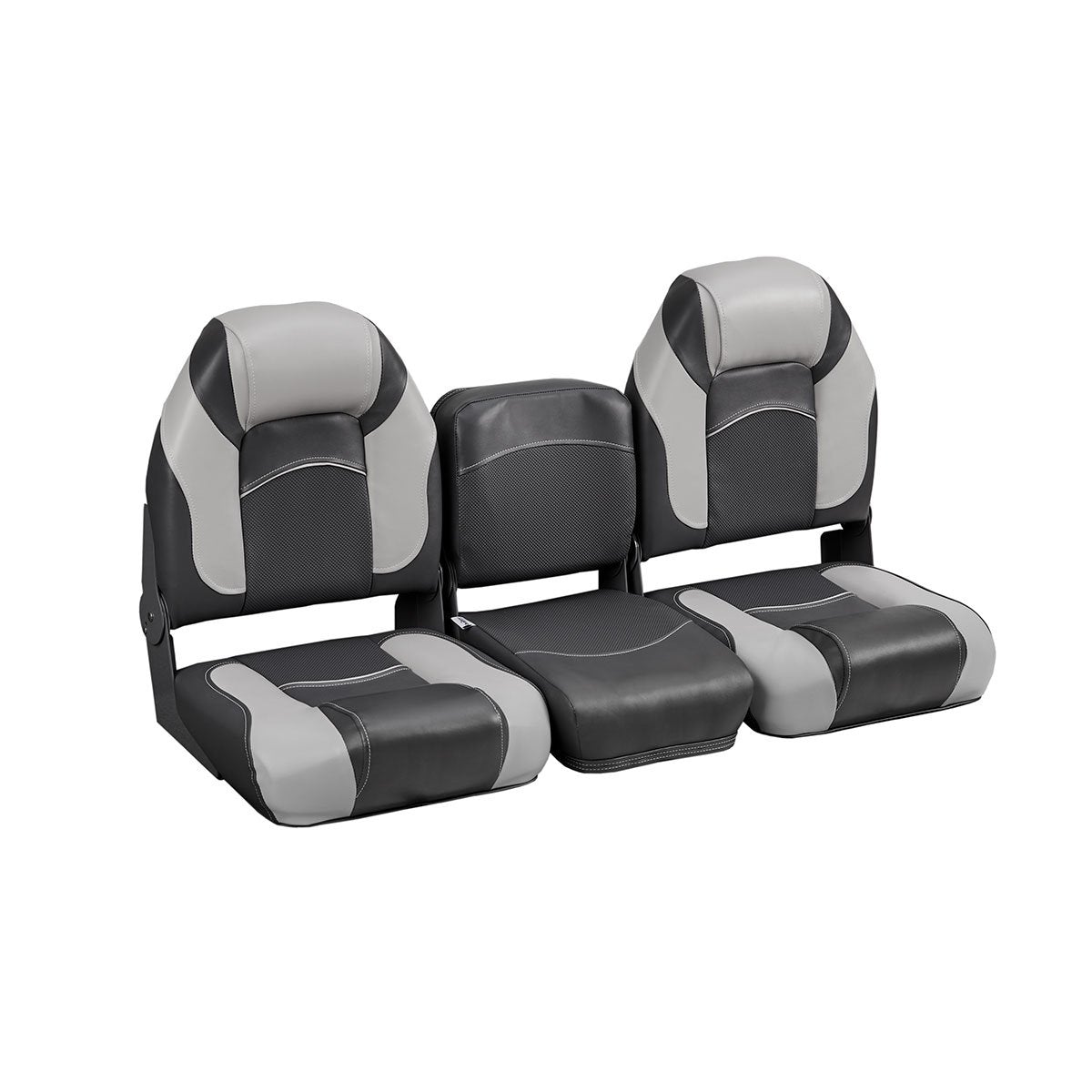 DeckMate Bass Boat Folding Bench Set with Jump Seat #color_charcoal & gray