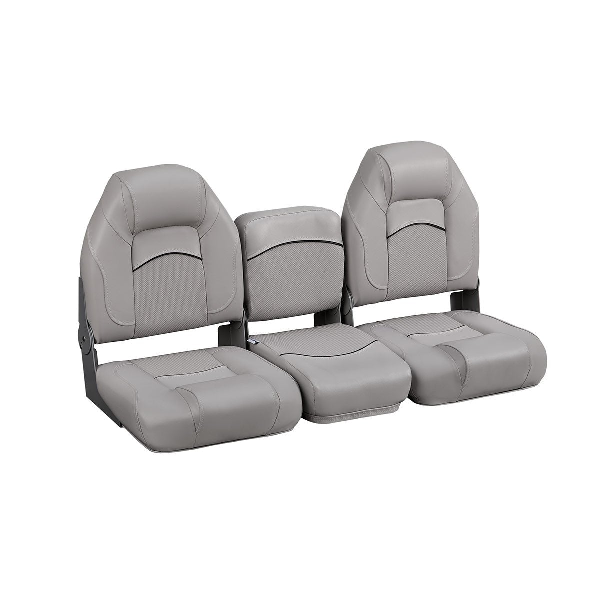 DeckMate Bass Boat Folding Bench Set with Jump Seat #color_gray