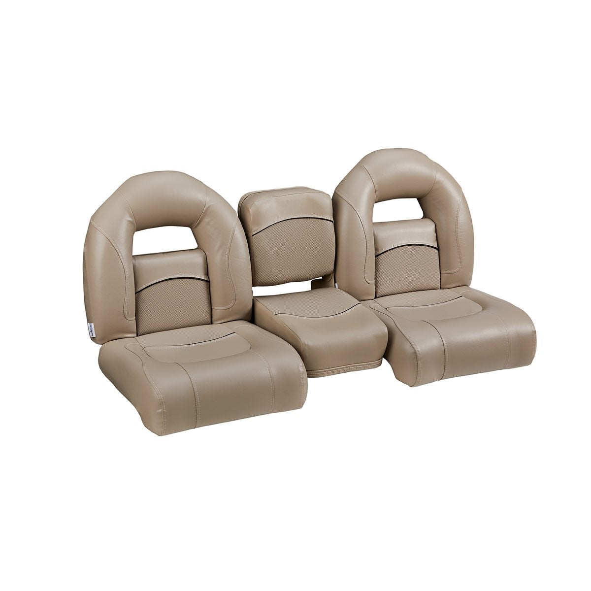 DeckMate Compact Bass Boat Bench Seat Set with jump seat #color_tan