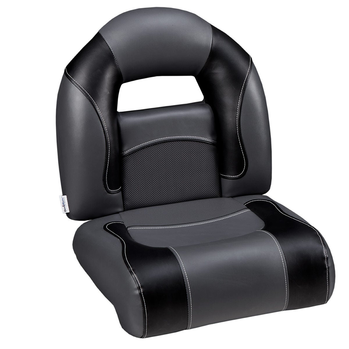 DeckMate Compact Bass Bench Seat detail #color_charcoal & black