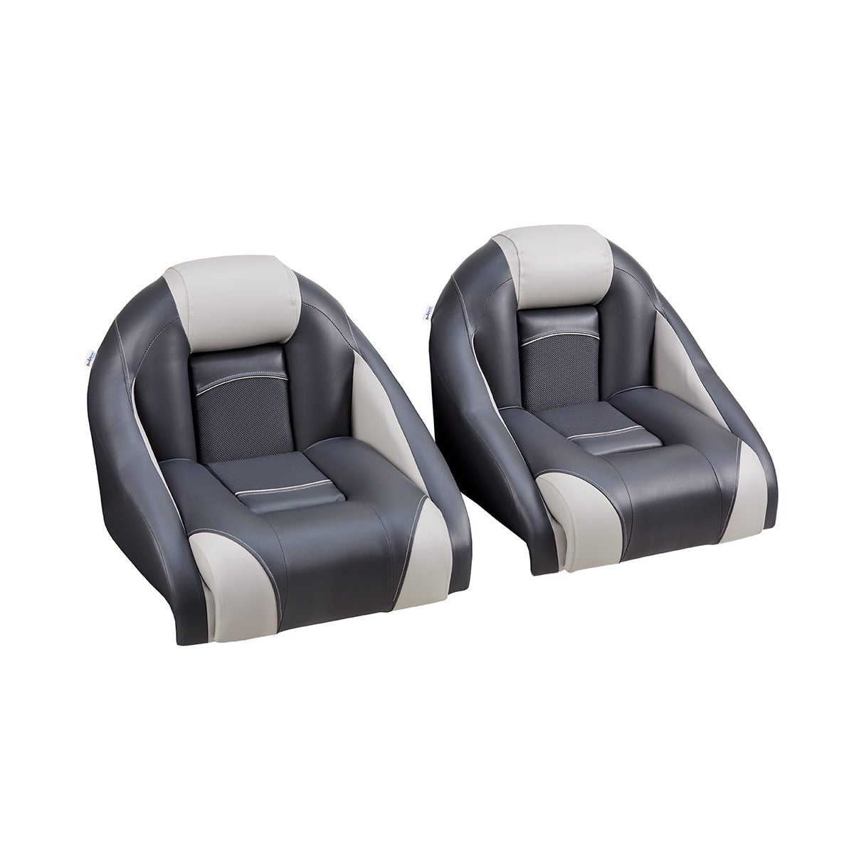 DeckMate Ranger bass boat seats pair #color_charcoal & gray