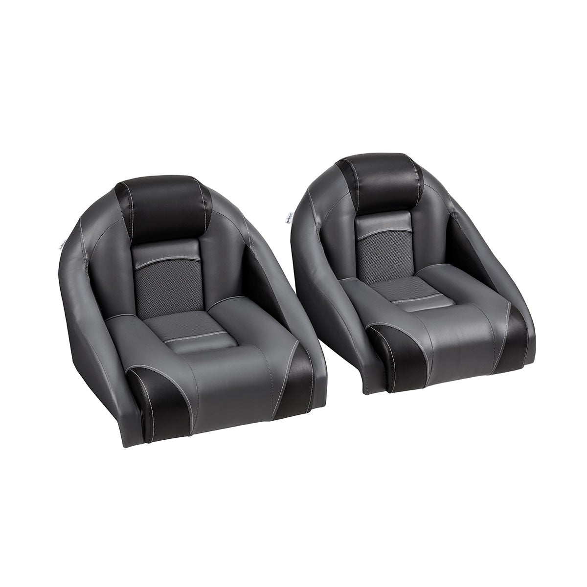 DeckMate Ranger bass boat seats pair #color_charcoal & black