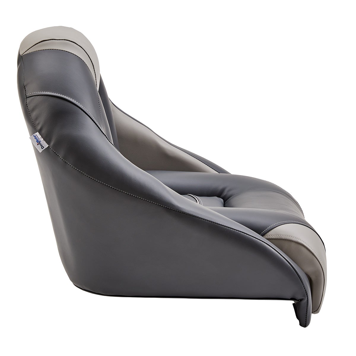 DeckMate Ranger bass boat seat profile #color_charcoal & gray