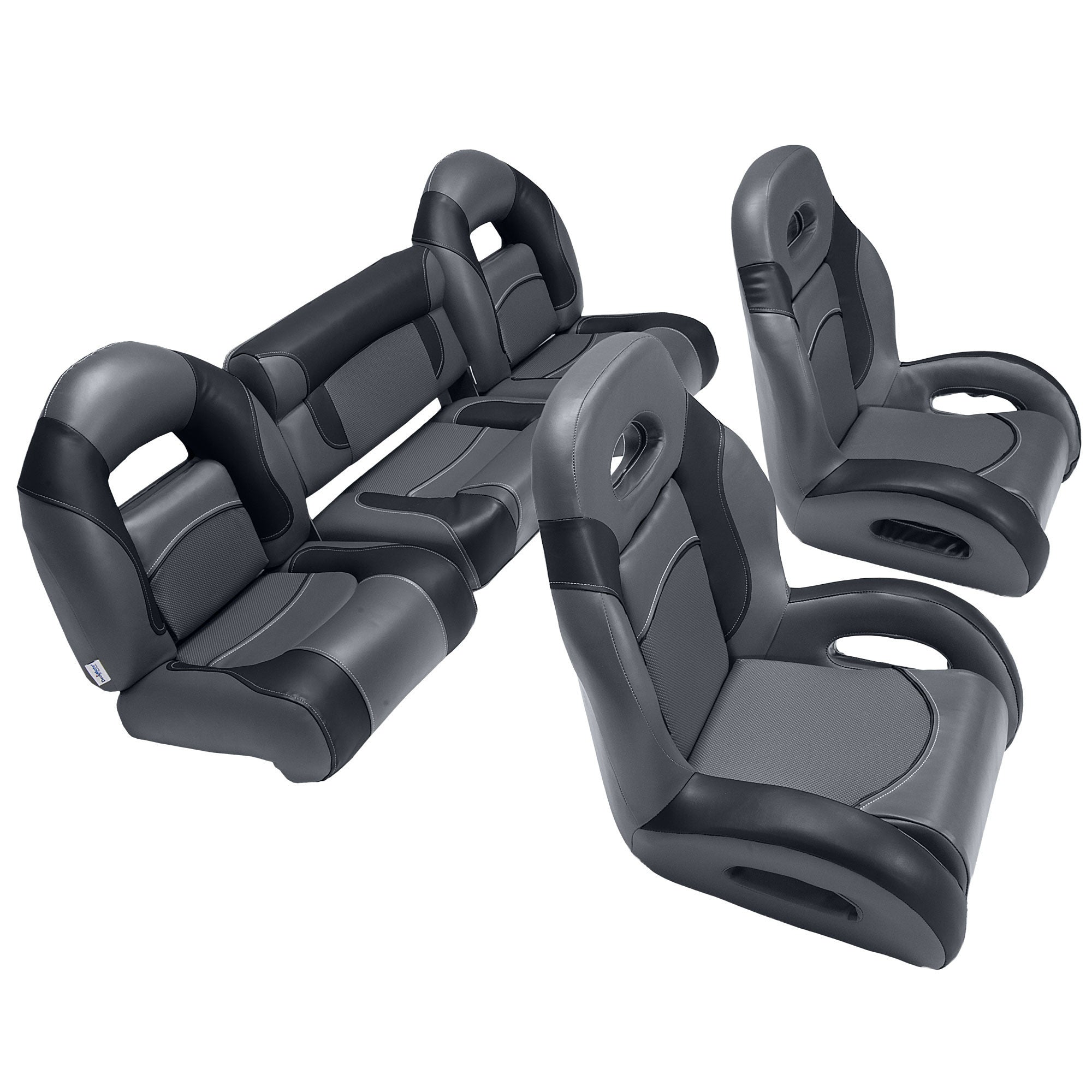 fish and ski boat seats in charcoal/black