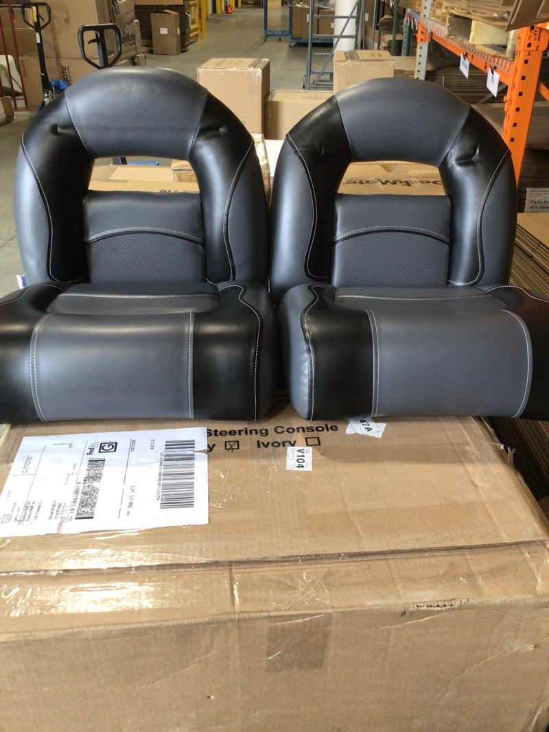 CLEARANCE ITEM CL-A57 | 4 Piece Compact Bass Boat Seats (Set of 2) | N100-2-404