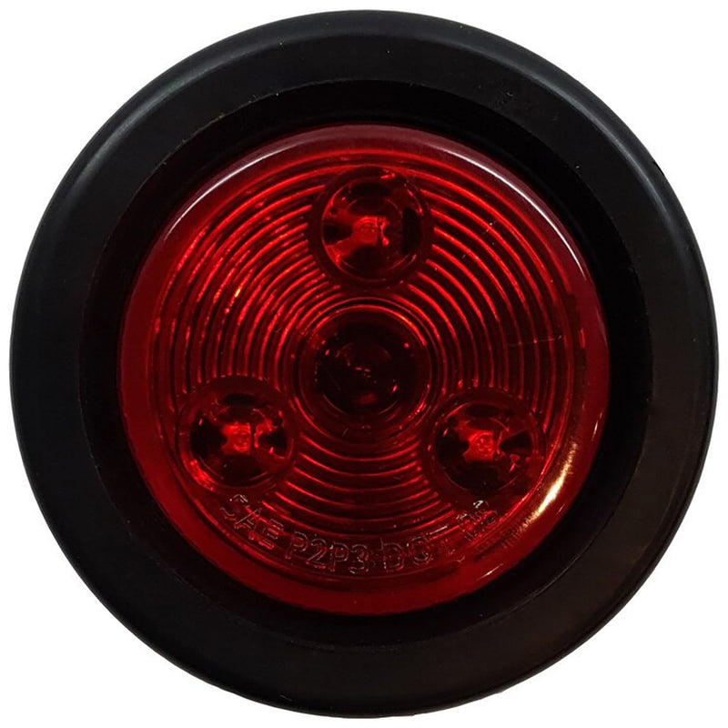 2" Red/Red Round Light w/ Pigtail and Grommet