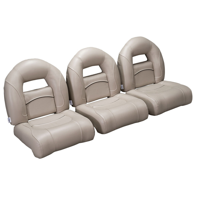 Nitro boat seats set of 3 tan w/ black accent