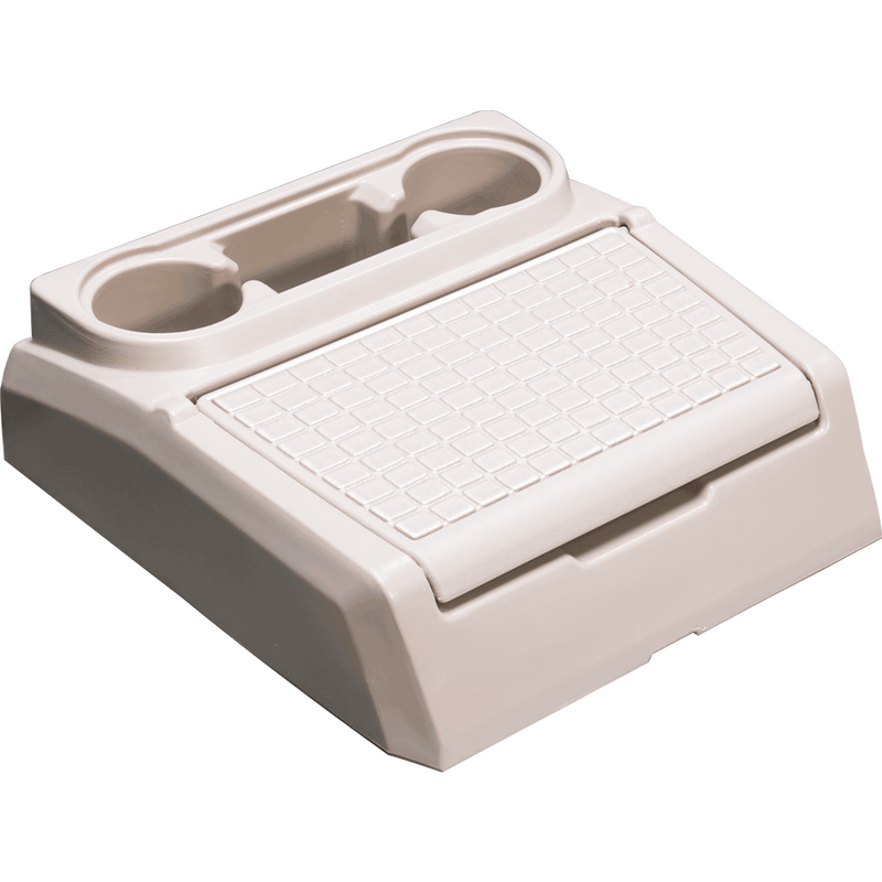 tan bass boat storage console and step