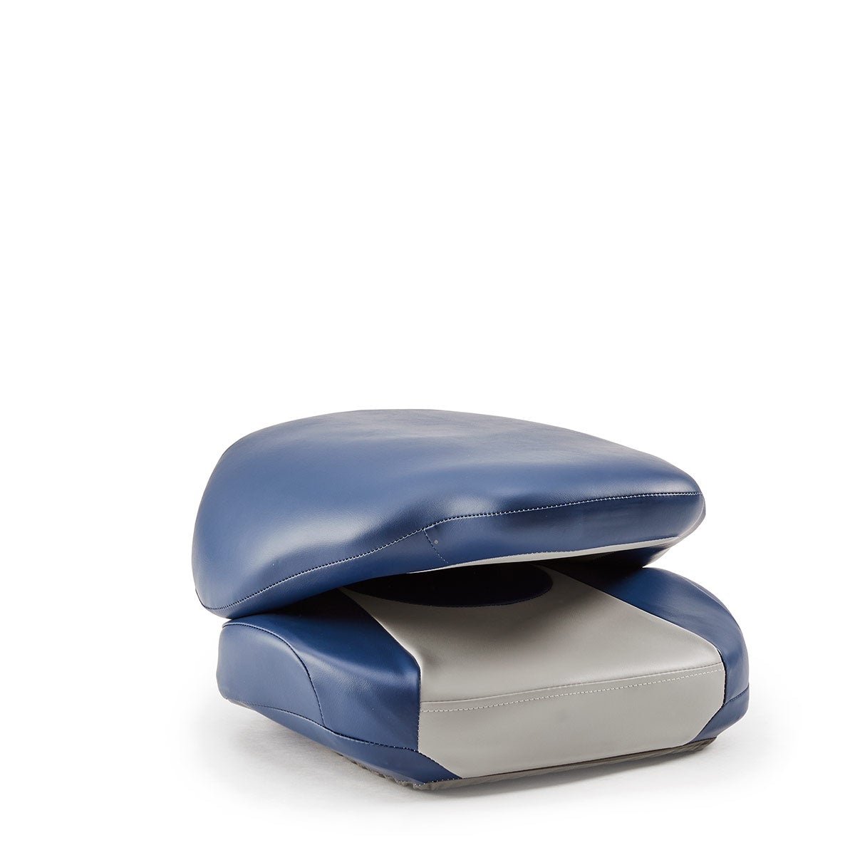 DeckMate High Back Sport Cushion Fishing Boat Seat Gray Blue Marine Grade Vinyl for sale #color_gray & blue
