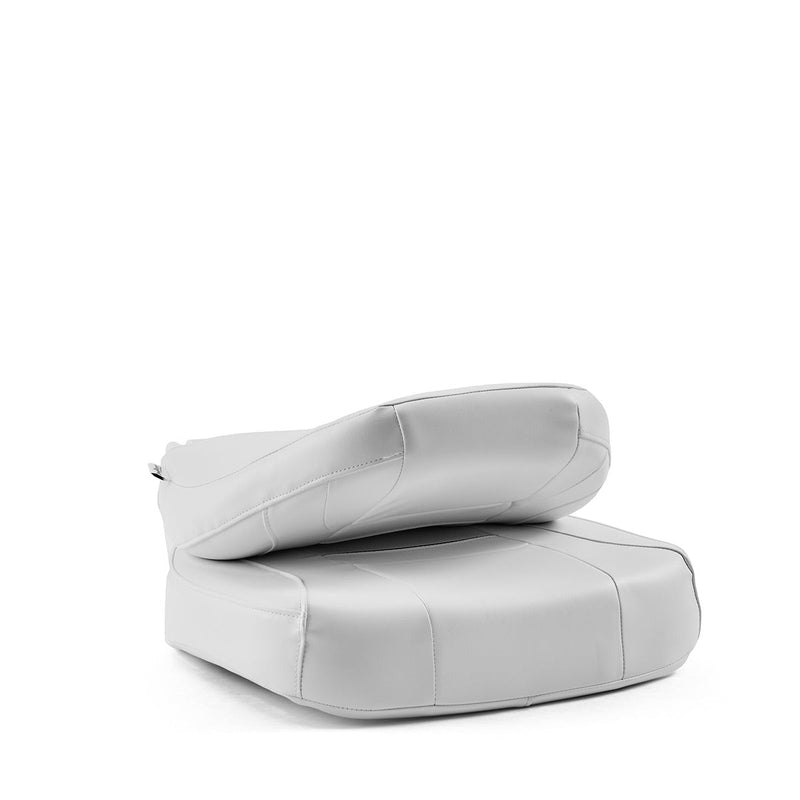 DeckMate Economy Center Hinge Cushion Fishing Boat Seat White Marine Grade Vinyl for sale