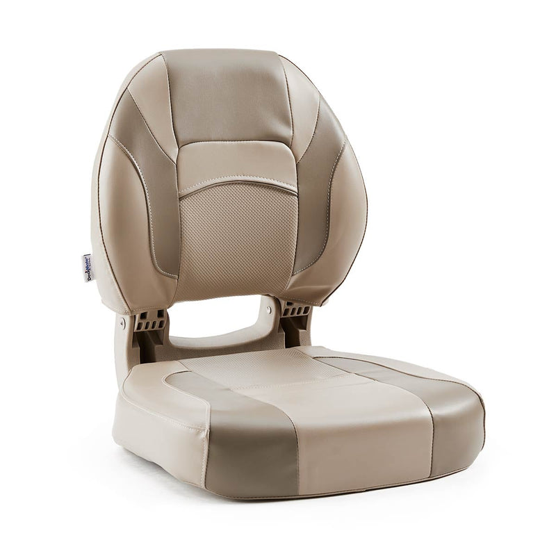 DeckMate Economy Center Hinge Cushion Fishing Boat Seat Tan Beige Marine Grade Vinyl for sale