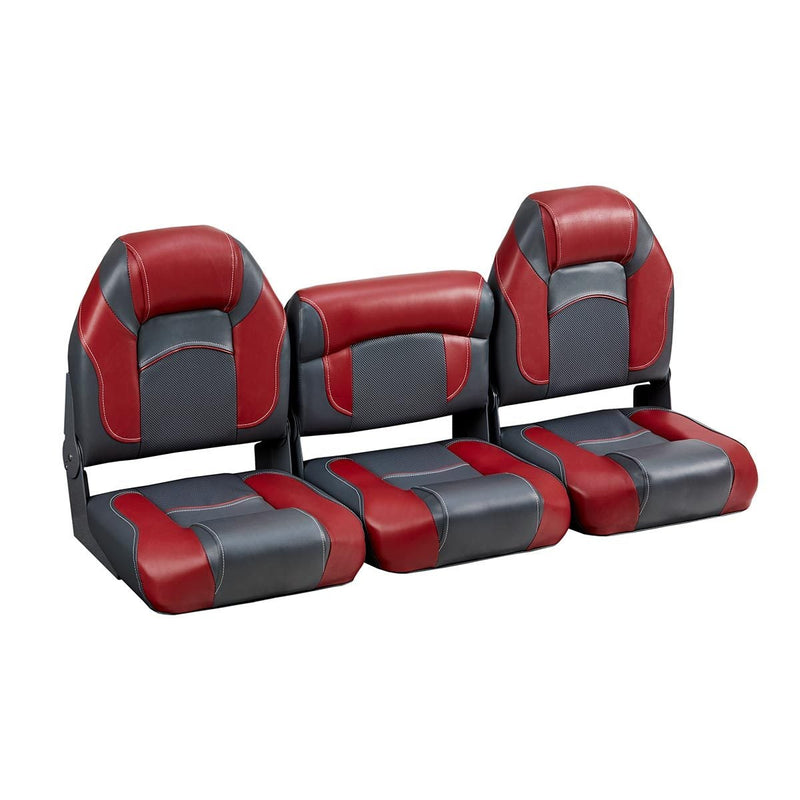 DeckMate Bass Boat Folding Bench Set with step middle Seat