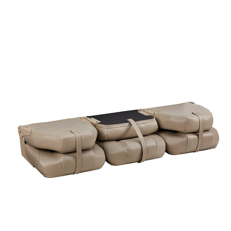 DeckMate Bass Boat Folding Bench Set with step middle Seat all closed
