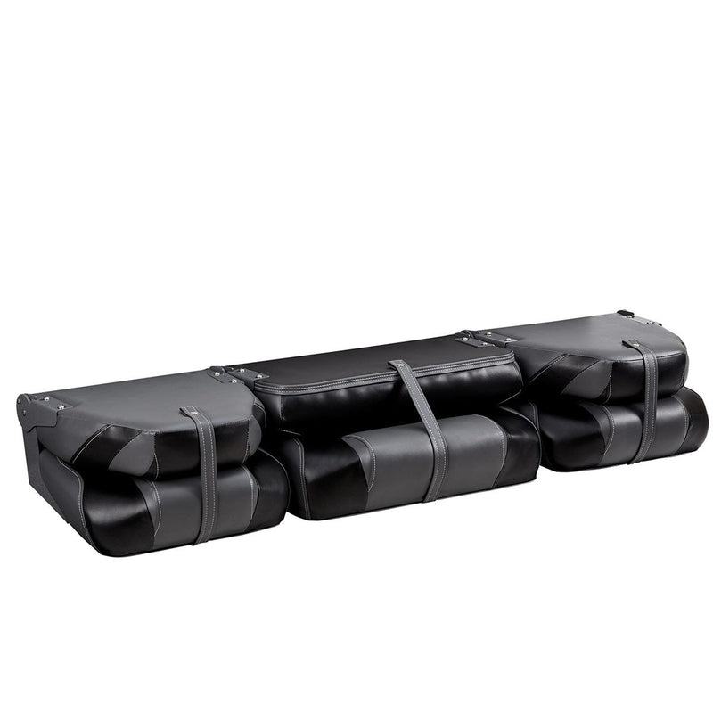 DeckMate Bass Boat Folding Bench Set with wide Jump Seat all closed