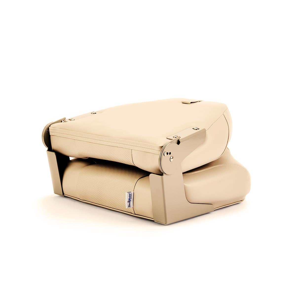 Deckmate High Back Folding Boat Seat Tan Marine Grade Vinyl for sale #color_tan