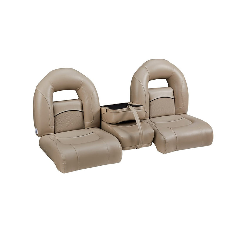 DeckMate Compact Bass Boat Bench Seat Set with closed jump seat