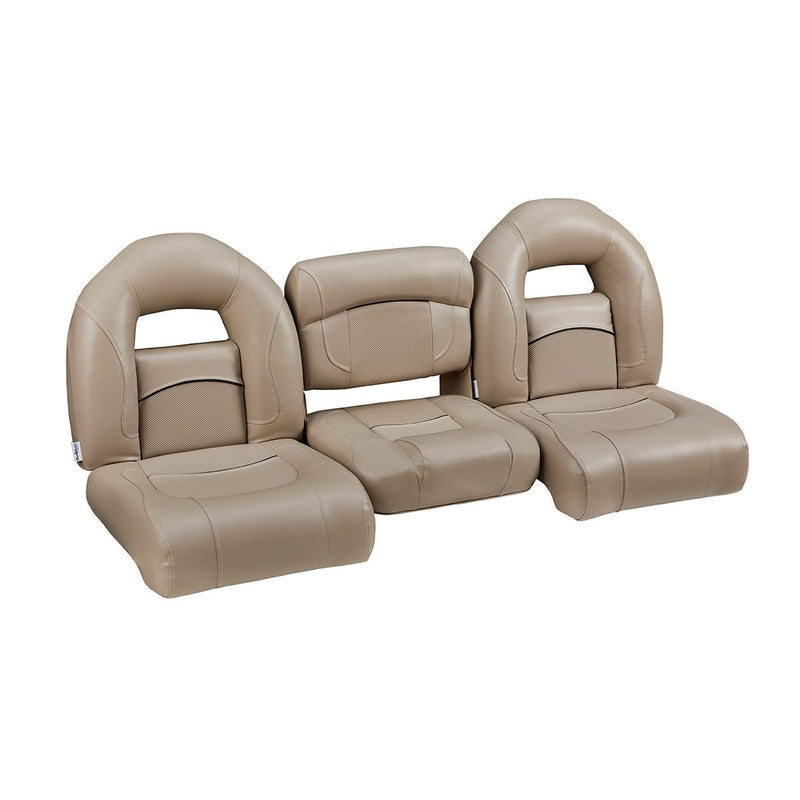 DeckMate Compact Bass Boat Bench Set with folding seat step