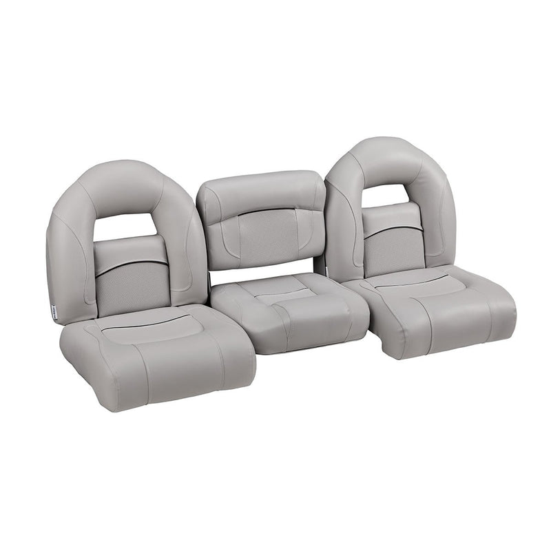 DeckMate Compact Bass Boat Bench Set with folding seat step