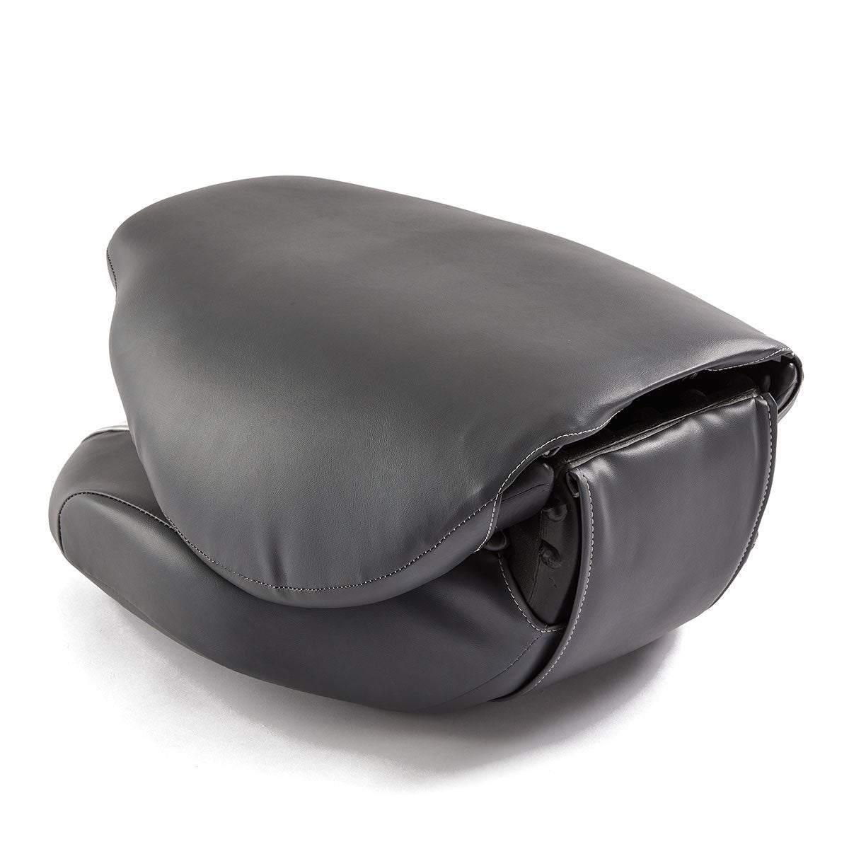 DeckMate High Back Sport Cushion Fishing Boat Seat Charcoal Gray Marine Grade Vinyl for sale #color_charcoal & gray
