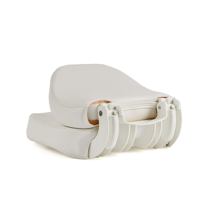 DeckMate Economy Center Hinge Cushion Fishing Boat Seat White Marine Grade Vinyl for sale