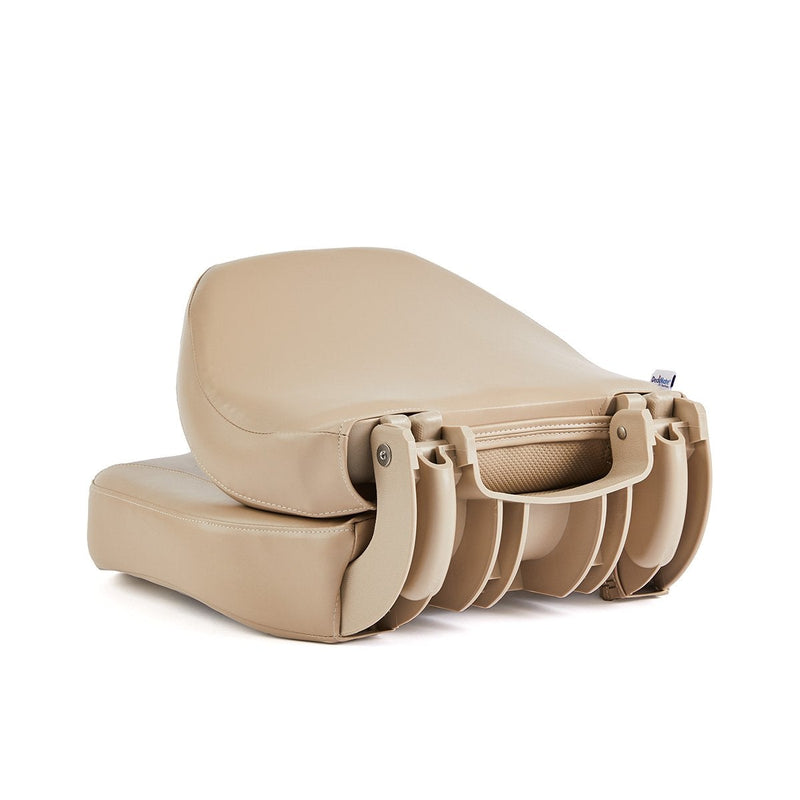 DeckMate Economy Center Hinge Cushion Fishing Boat Seat Tan Beige Marine Grade Vinyl for sale