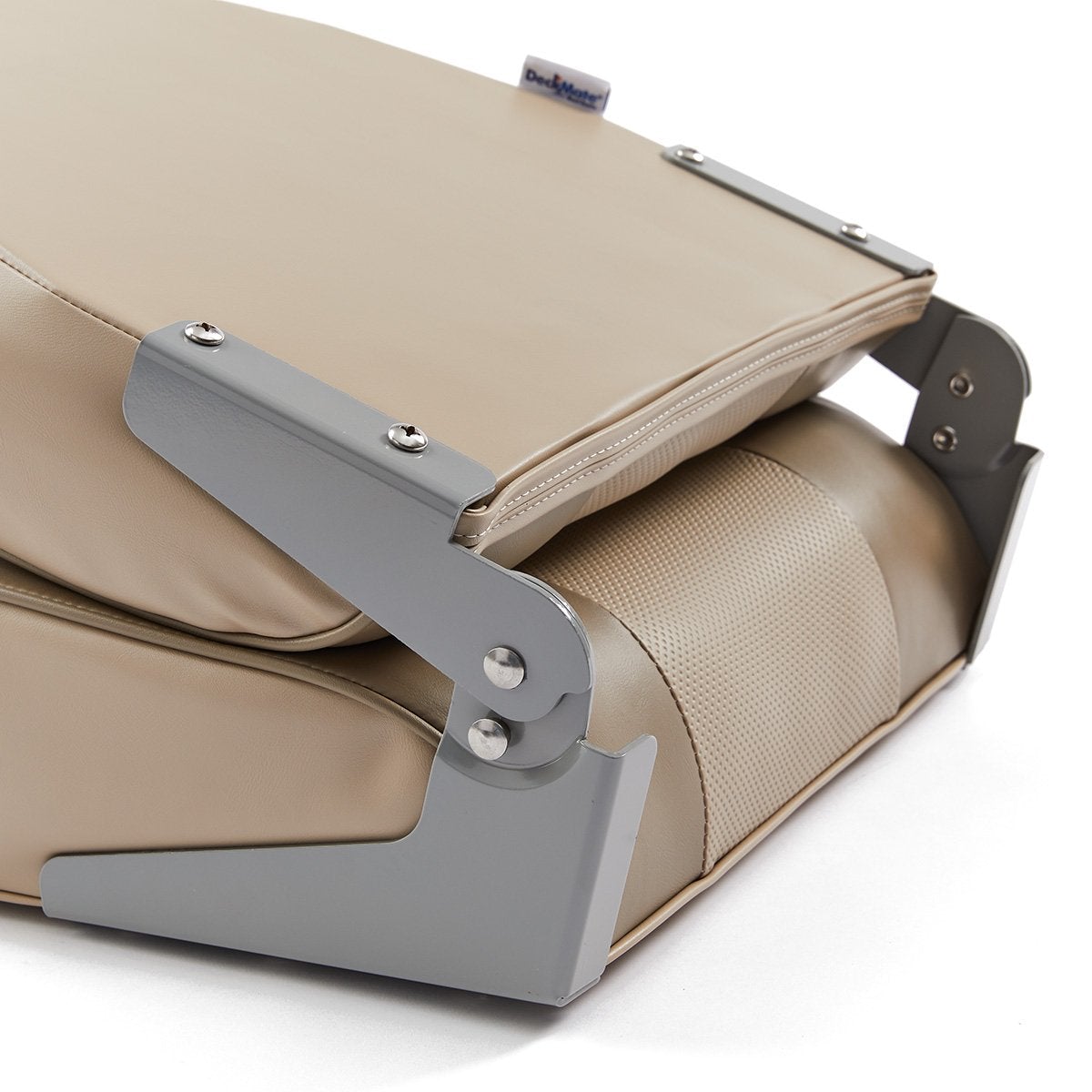 DeckMate Economy High Back Fishing Boat Seat Tan Beige Marine Grade Vinyl for sale #color_tan & beige