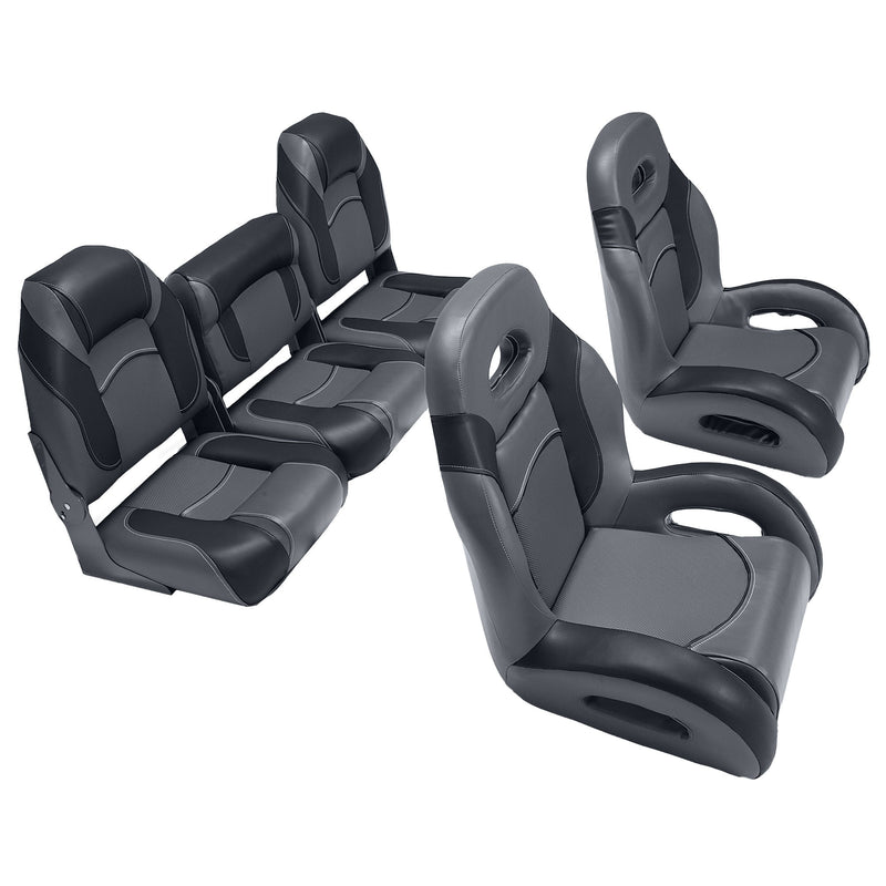 fish and ski boat seats in charcoal/black