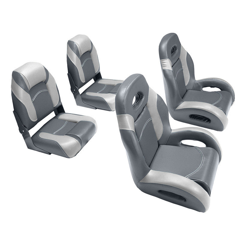 fish and ski boat seats in charcoal/gray