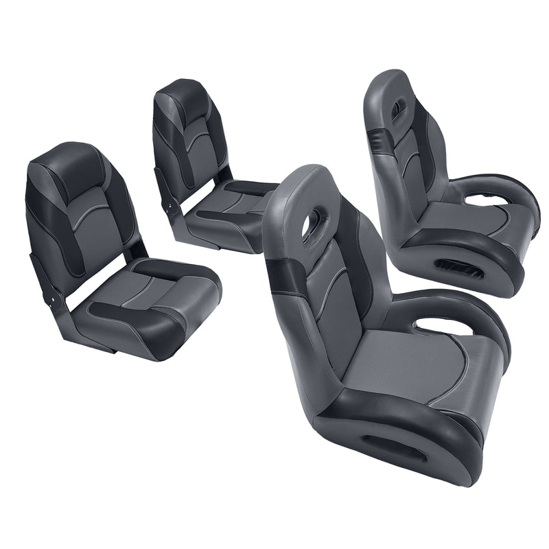 fish and ski boat seats in charcoal/black