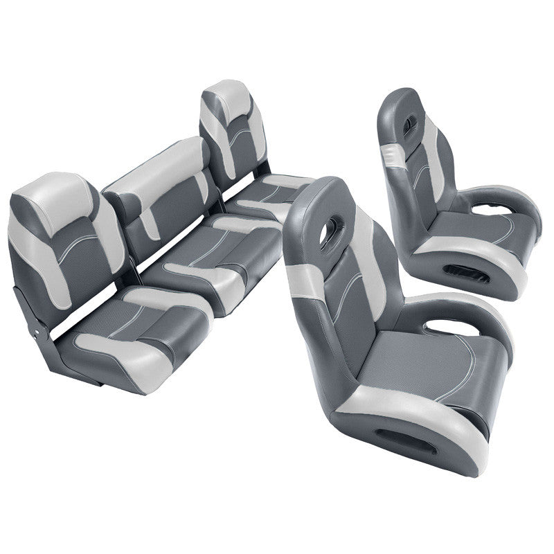 fish and ski boat seats in charcoal/gray