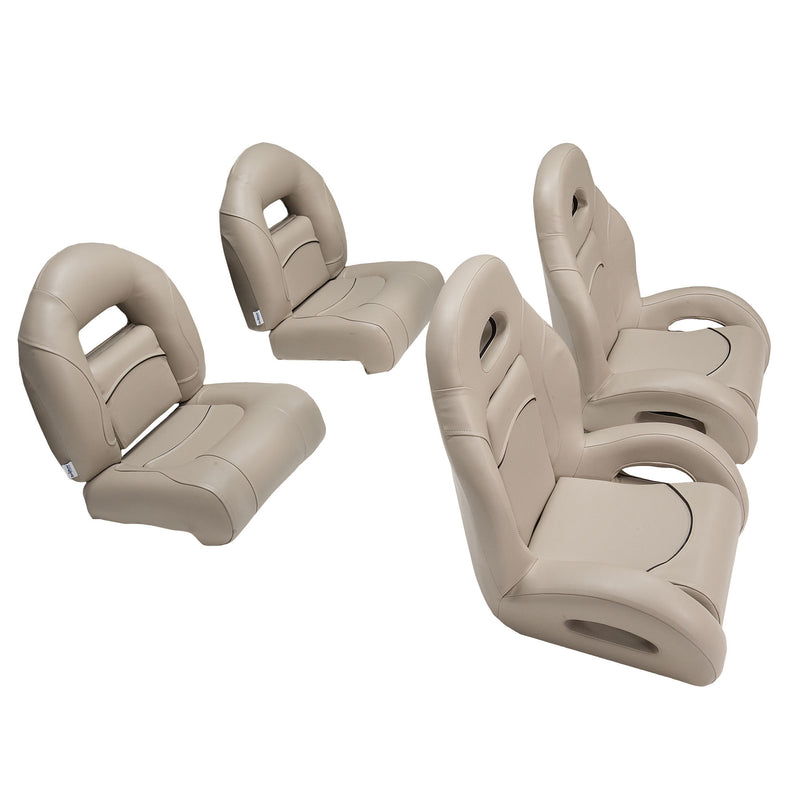 fish and ski bass boat seats in tan