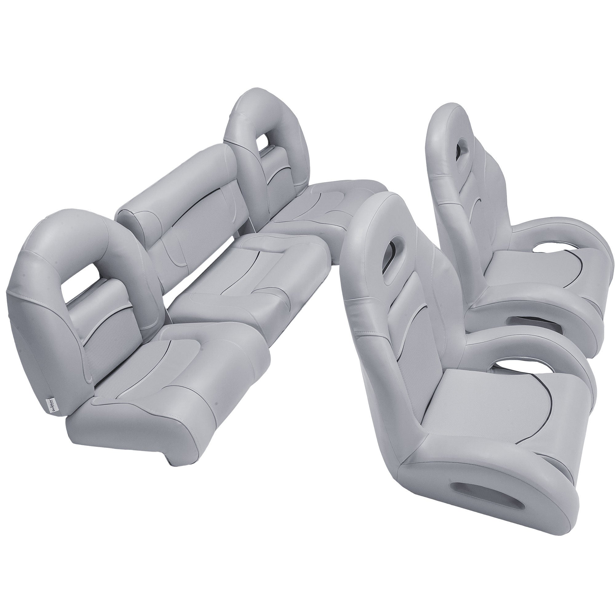 fish and ski bass boat seats in gray