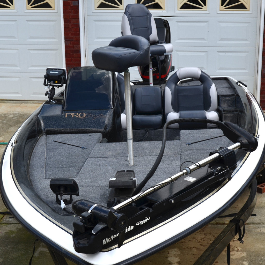 Install seat bases on bass boat