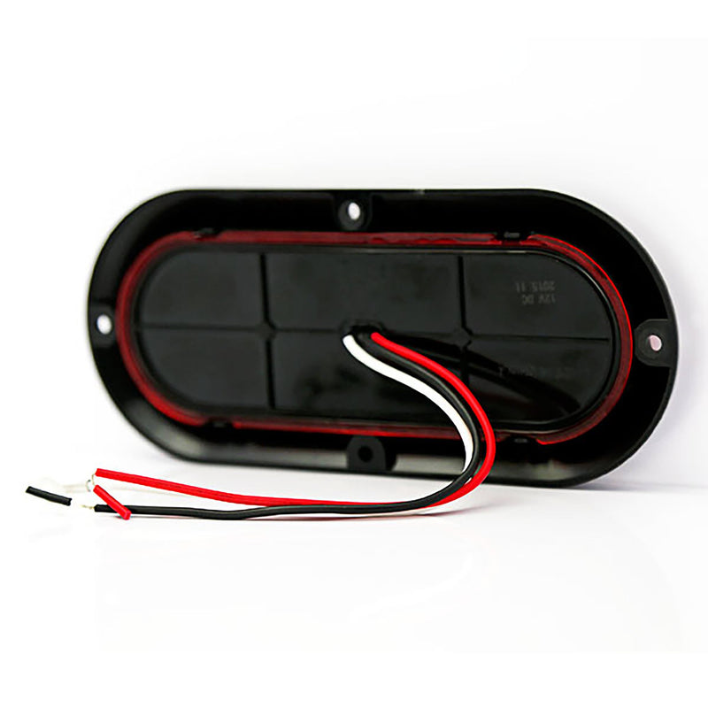 6" Red Oval Light Bass Boat Trailer Light