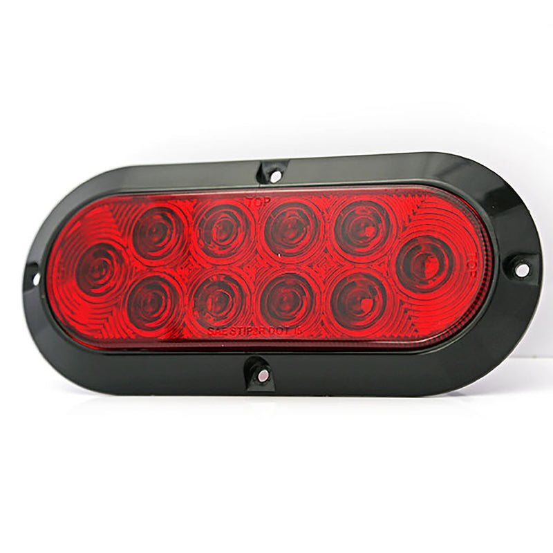 6" Red Oval Light Bass Boat Trailer Light