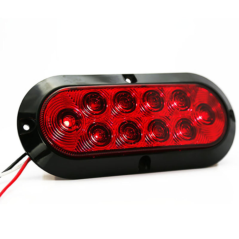 6" Red Oval Light Bass Boat Trailer Light