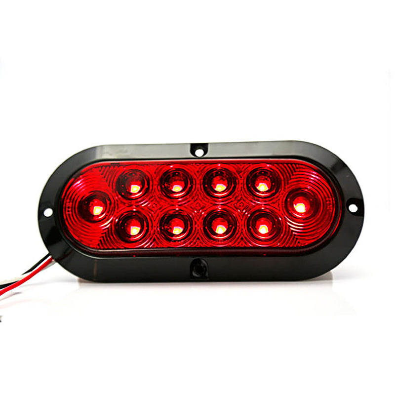 6" Red Oval Light Bass Boat Trailer Light
